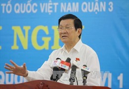 Chủ tịch nước tiếp xúc cử tri TP Hồ Chí Minh